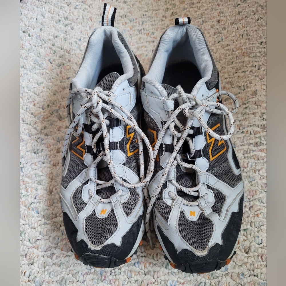 New Balance Gray and Orange Men's Athletic Shoes, 9.5